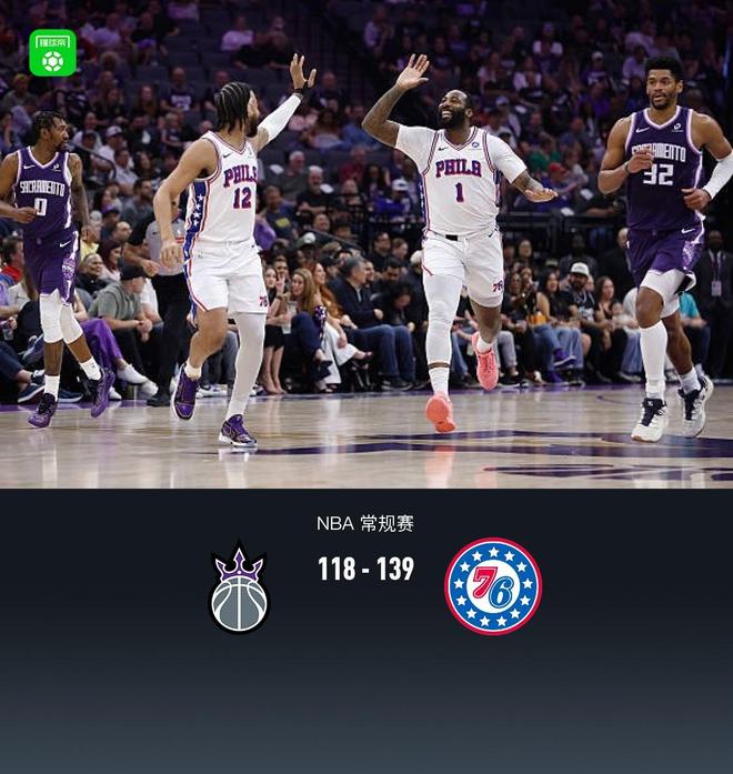 国王惨败76人埃奇库姆砍38+11助引领逆转